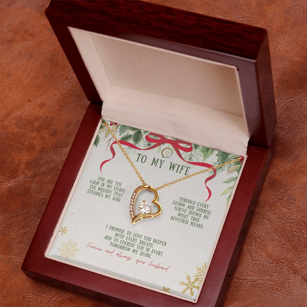 To My Wife – Christmas Forever Love Necklace (Holiday Edition)
