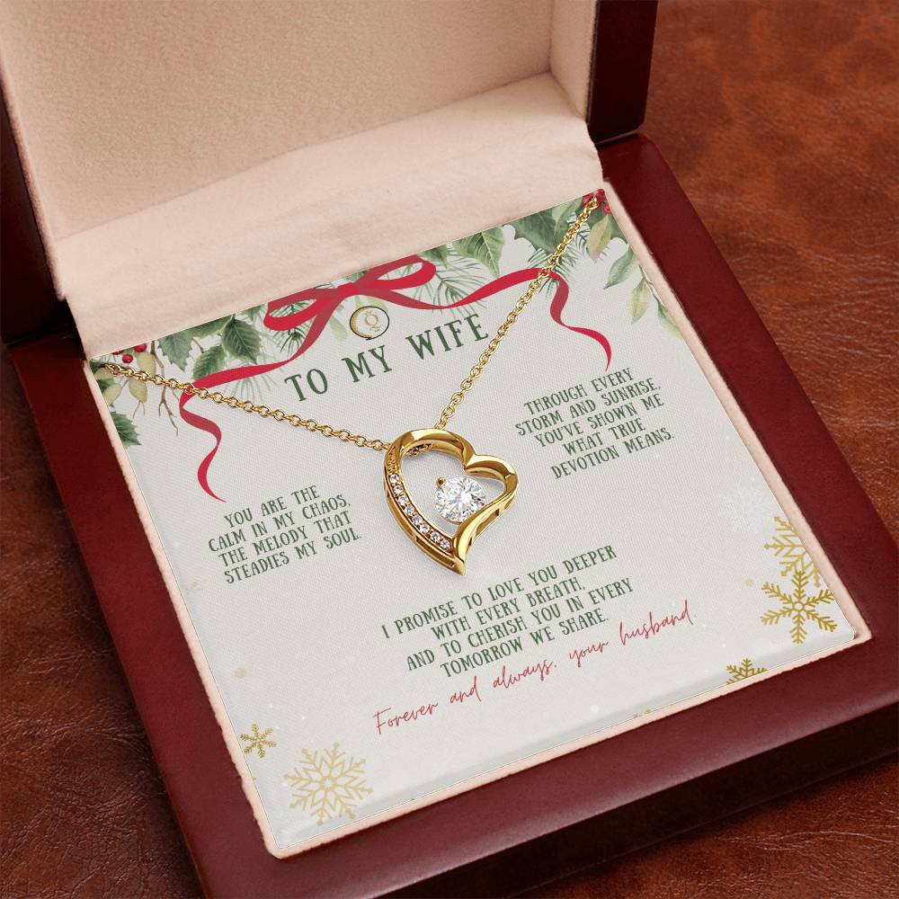 To My Wife – Christmas Forever Love Necklace (Holiday Edition)