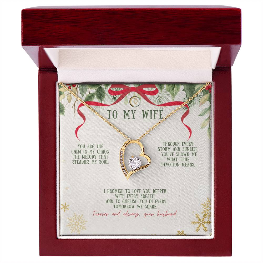 To My Wife – Christmas Forever Love Necklace (Holiday Edition)