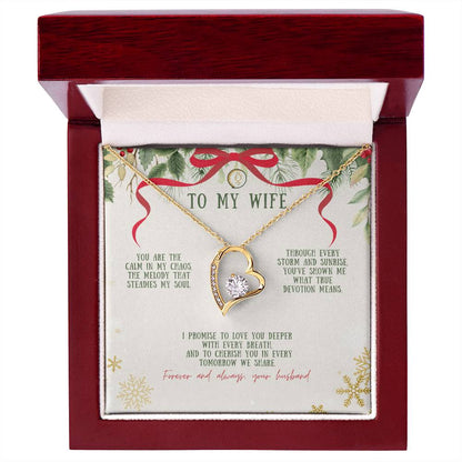 To My Wife – Christmas Forever Love Necklace (Holiday Edition)