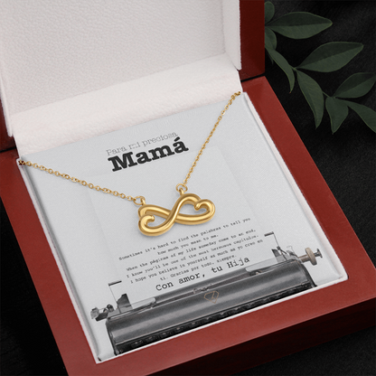 Endless Love Necklace for Mom – Spanglish “Para mi preciosa Mamá” Message Card | Meaningful Latina Mother's Gift From Daughter | Mother's Day, Birthday & Christmas Jewelry