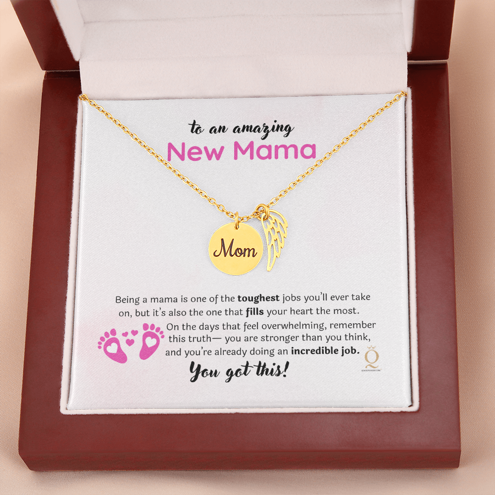Heartfelt keepsake jewelry for birthdays or Christmas, shown on display