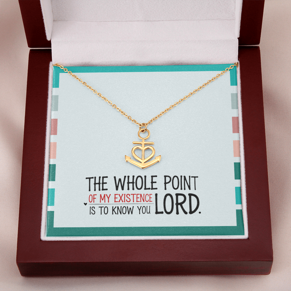 Minimalist anchor necklace with lobster clasp closure