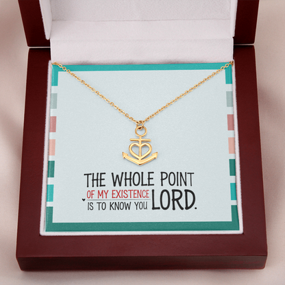 Minimalist anchor necklace with lobster clasp closure