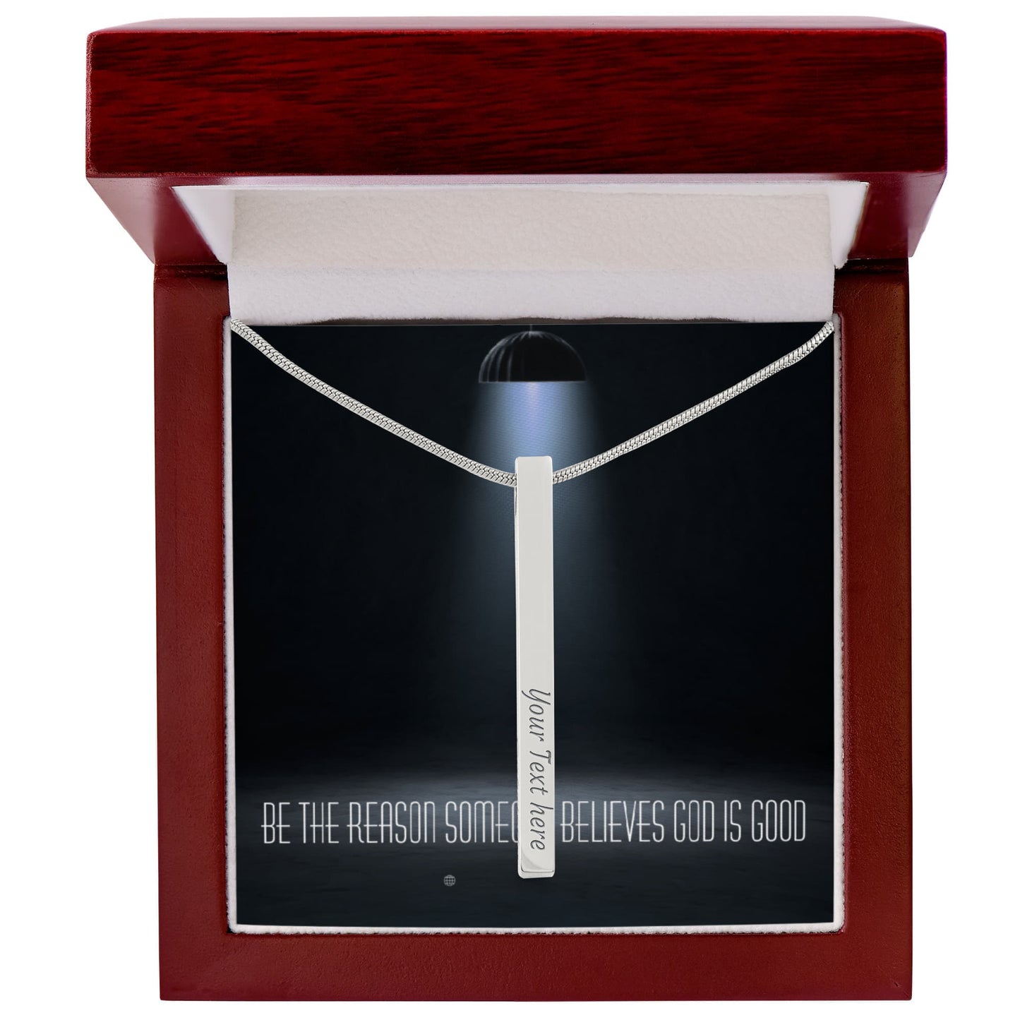 “Be the Reason Someone Believes God Is Good” – Faith & Kindness Necklace