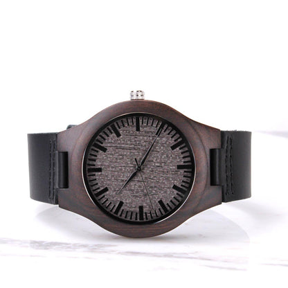 Christian Engraved Wooden Watch – “Jesus Hears Me” | Faith Gift for Men, Husband, Dad, Son