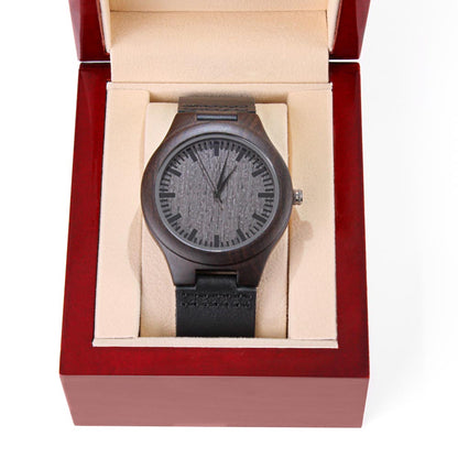 Christian Engraved Wooden Watch – “Jesus Hears Me” | Faith Gift for Men, Husband, Dad, Son
