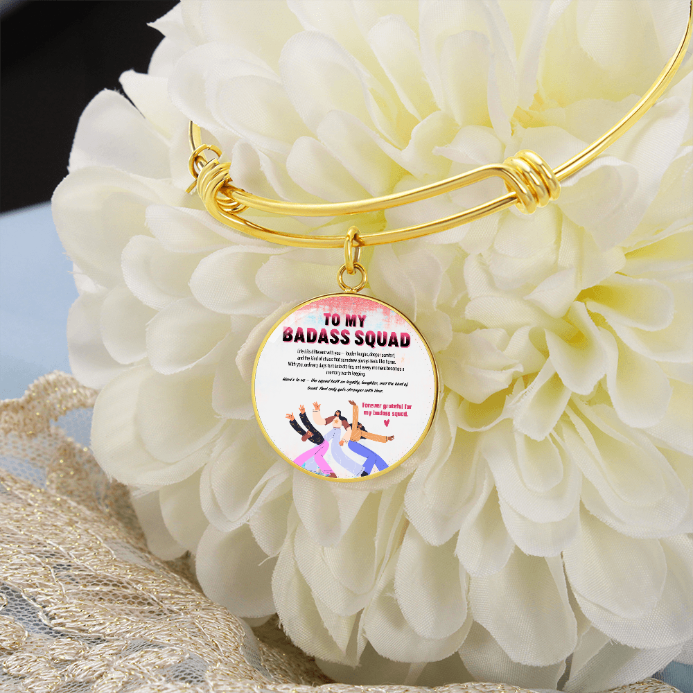 Best friend jewelry with personalized round charm