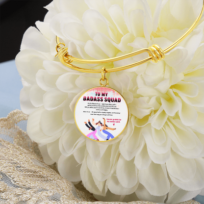 Best friend jewelry with personalized round charm