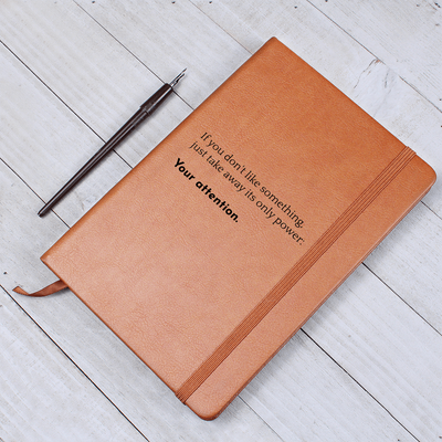 Mindfulness notebook for focus and reflection on desk