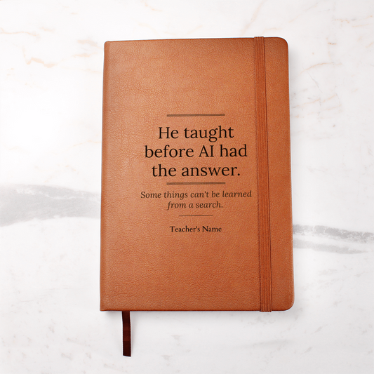 personalized teacher journal gift for him before AI