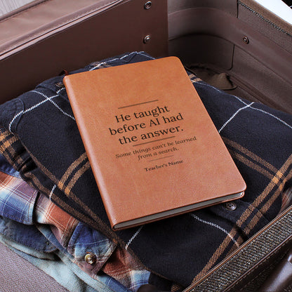 personalized teacher journal gift for him before AI