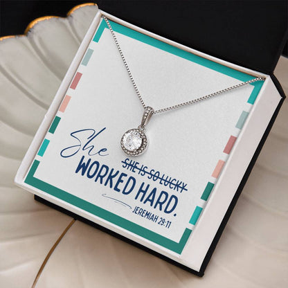 “She Worked Hard” Nurse Eternal Hope Necklace – Jeremiah 29:11 Inspired Gift