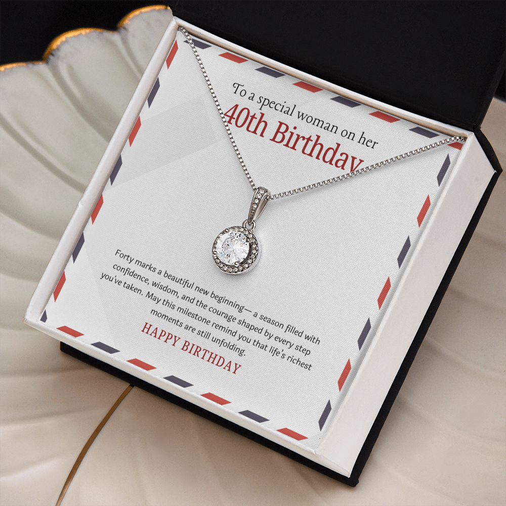 40th Birthday Gift for Woman – Eternal Hope Necklace | Meaningful 40th Birthday Jewelry | Gift for Her 40th Milestone Celebration