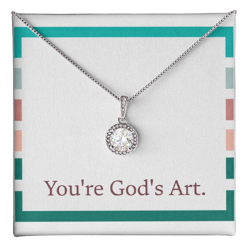“You're God's Art” Eternal Hope Necklace – A Faith-Inspired Gift Celebrating Her Divine Beauty