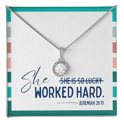 “She Worked Hard” Nurse Eternal Hope Necklace – Jeremiah 29:11 Inspired Gift