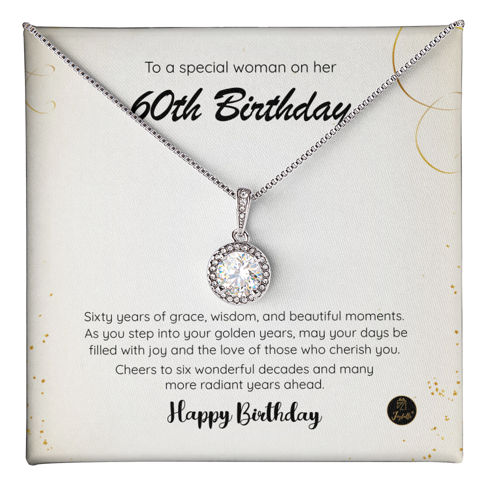 60th Birthday Gift for Woman – Eternal Hope Necklace | Elegant 60th Birthday Jewelry for Her | Gift for Mom, Wife, Sister, Friend Turning 60