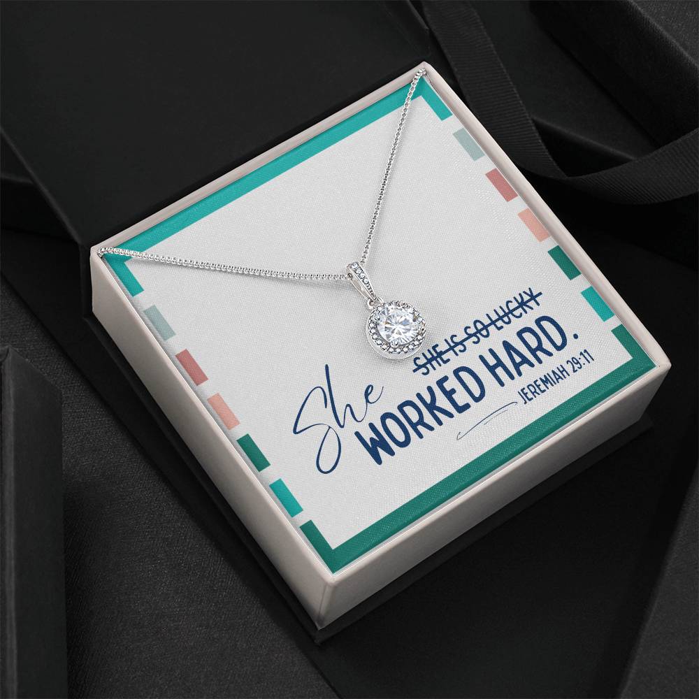 “She Worked Hard” Nurse Eternal Hope Necklace – Jeremiah 29:11 Inspired Gift