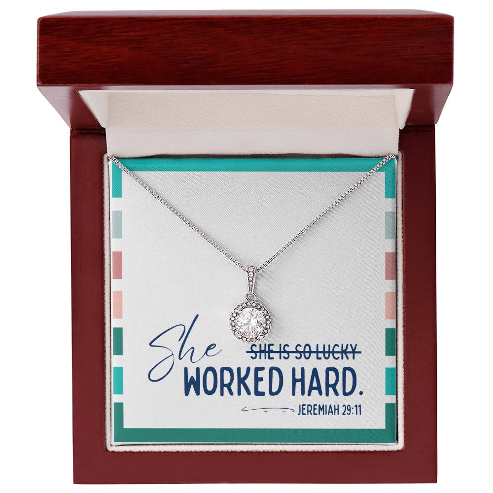 “She Worked Hard” Nurse Eternal Hope Necklace – Jeremiah 29:11 Inspired Gift