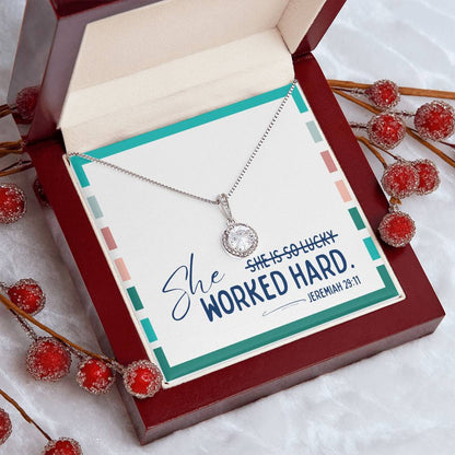 “She Worked Hard” Nurse Eternal Hope Necklace – Jeremiah 29:11 Inspired Gift