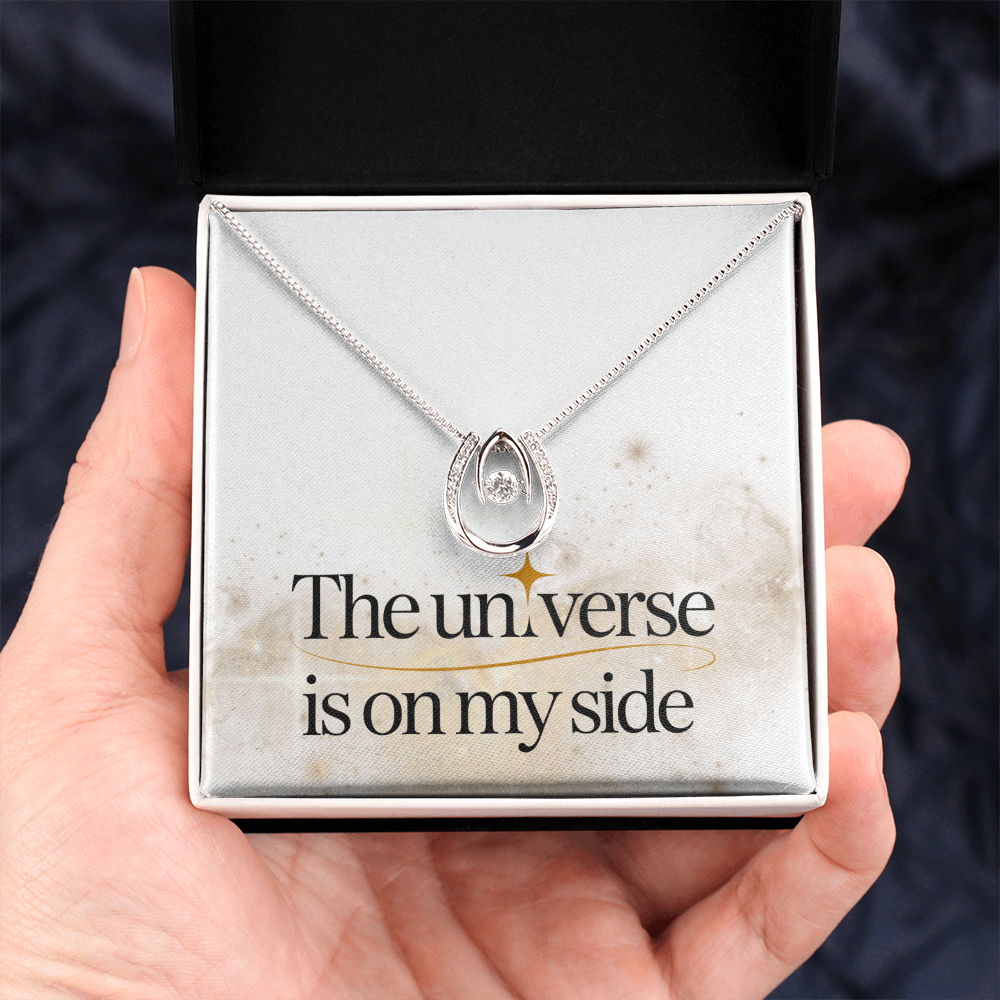 “The Universe Is on My Side” Lucky in Love Necklace – A Symbol of Faith and Alignment