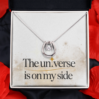 “The Universe Is on My Side” Lucky in Love Necklace – A Symbol of Faith and Alignment