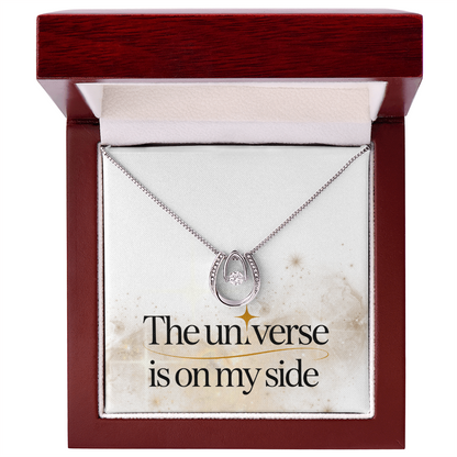 “The Universe Is on My Side” Lucky in Love Necklace – A Symbol of Faith and Alignment