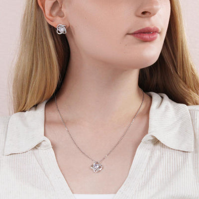 Friendship necklace and earring set with message card
