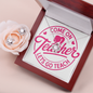 Come On Teacher, Let's Go Teach – Love Knot Necklace & Earring Set for Passionate Educators