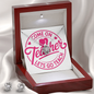 Come On Teacher, Let's Go Teach – Love Knot Necklace & Earring Set for Passionate Educators