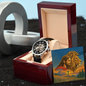 Faith & Strength Men's Openwork Watch – “God Is Your Shield in Every Season”