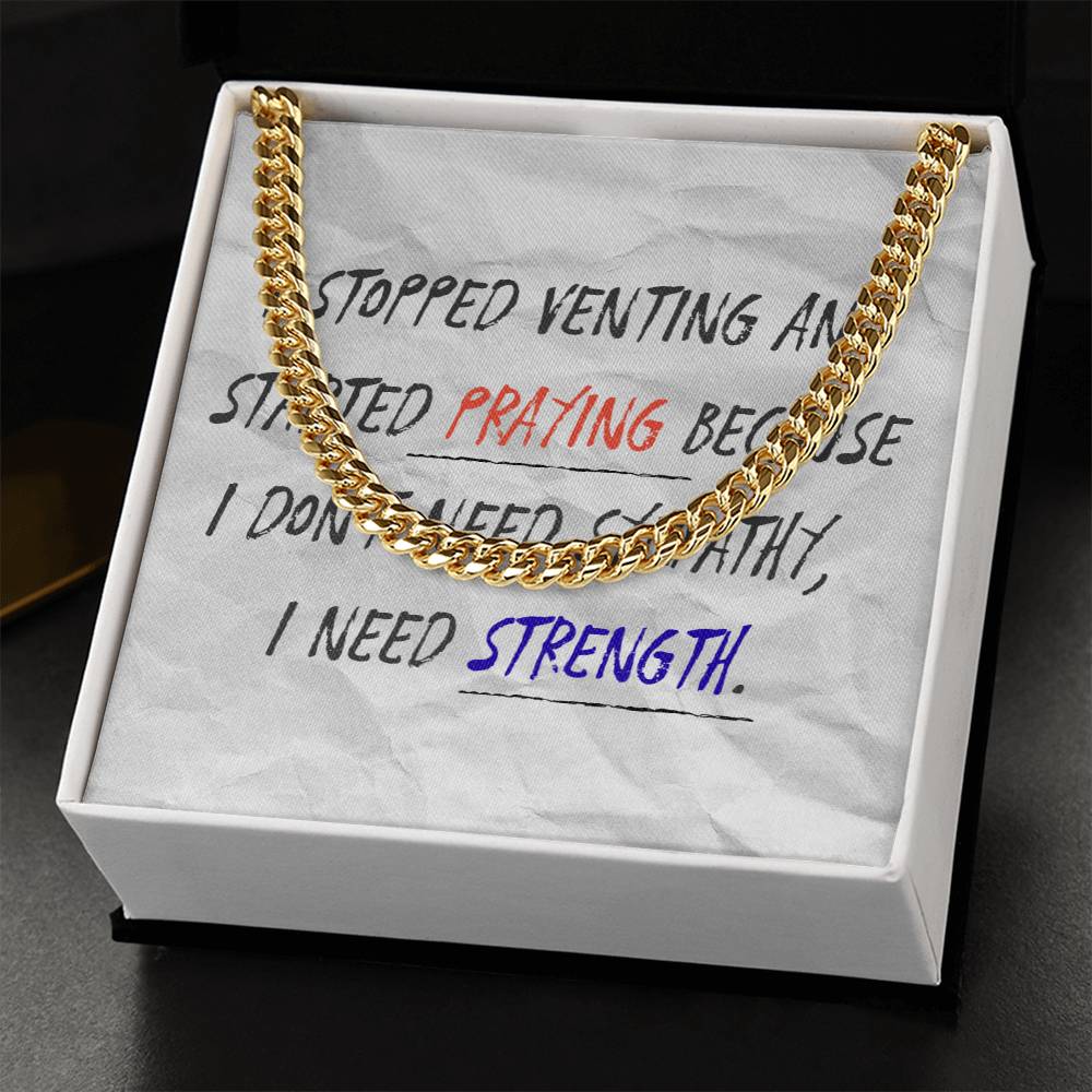 Luxury mahogany LED gift box showcasing Cuban link chain