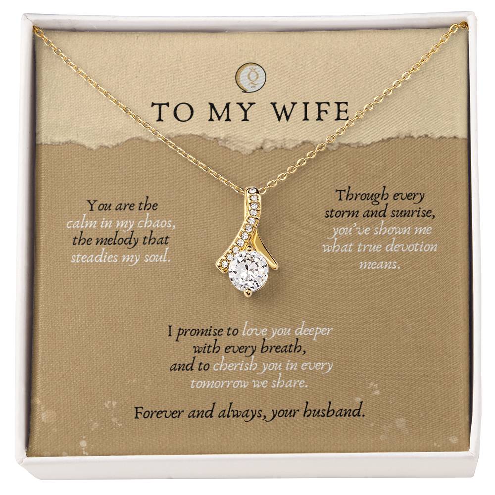 To My Wife Forever & Always Alluring Beauty Necklace – Romantic Gift for Wife