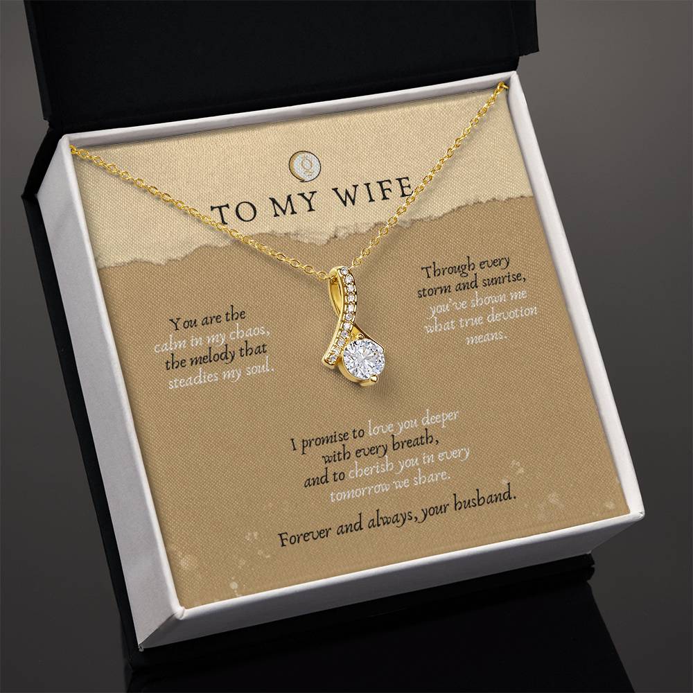 To My Wife Forever & Always Alluring Beauty Necklace – Romantic Gift for Wife
