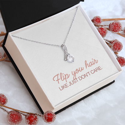 “Flip Your Hair” Alluring Beauty Necklace – Confidence in Every Shine