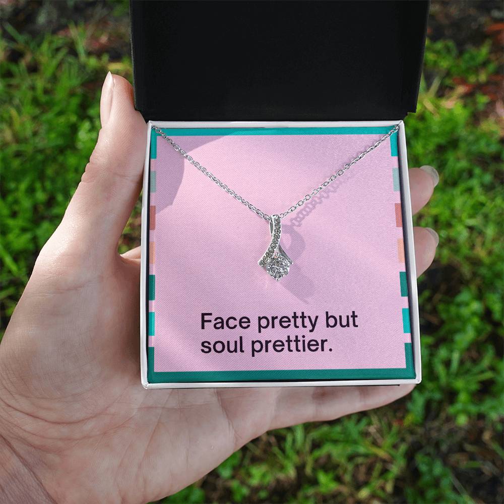 inner beauty quote necklace