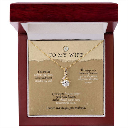 To My Wife Forever & Always Alluring Beauty Necklace – Romantic Gift for Wife