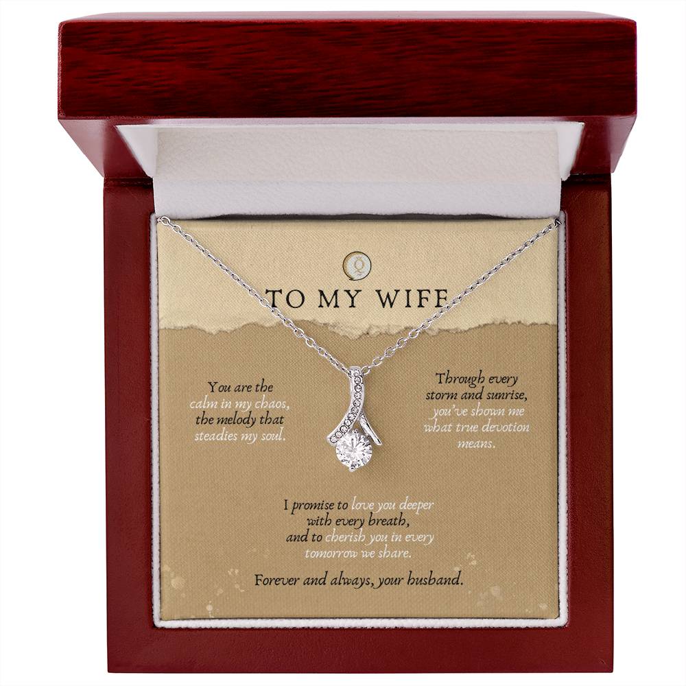 To My Wife Forever & Always Alluring Beauty Necklace – Romantic Gift for Wife