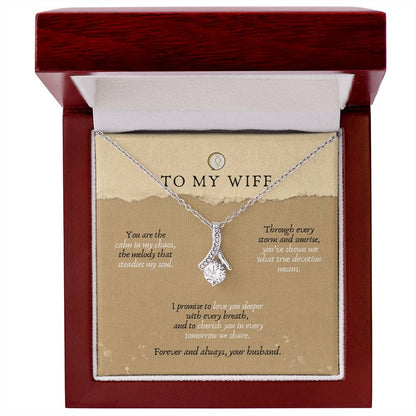 To My Wife Forever & Always Alluring Beauty Necklace – Romantic Gift for Wife