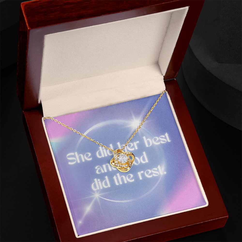 Inspirational necklace displayed in soft touch gift box