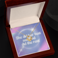 Inspirational necklace displayed in soft touch gift box