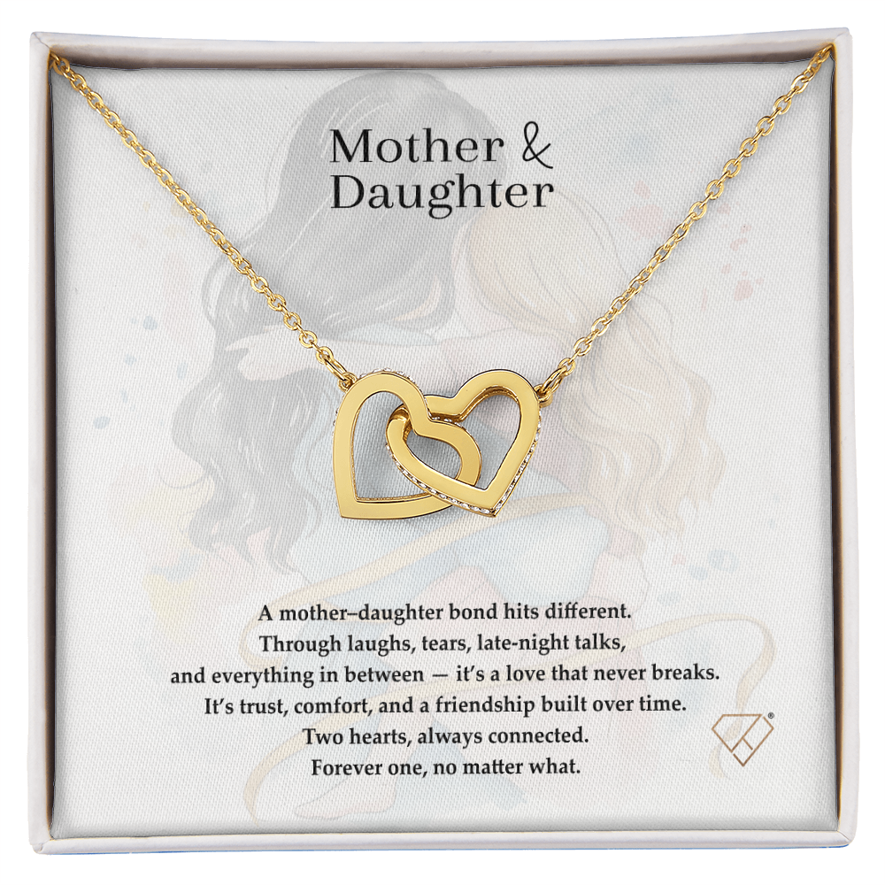 Mother & Daughter Interlocking Hearts Necklace | Meaningful Gift for Mom or Daughter | Love & Connection Jewelry | Mother's Day Necklace