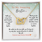 Interlocking Hearts Necklace | To My Amazing Bestie Christmas Gift | Best Friend Jewelry | Holiday Friendship Necklace | Gift for Bestie