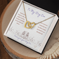 To My Day One Necklace | Interlocking Hearts Necklace Gift for Best Friend | Soul Sister Gift