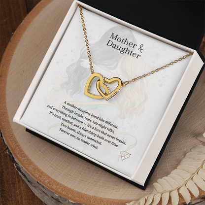 Mother & Daughter Interlocking Hearts Necklace | Meaningful Gift for Mom or Daughter | Love & Connection Jewelry | Mother's Day Necklace