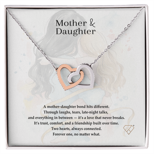 Mother & Daughter Interlocking Hearts Necklace | Meaningful Gift for Mom or Daughter | Love & Connection Jewelry | Mother's Day Necklace