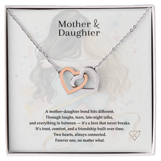 Mother & Daughter Interlocking Hearts Necklace | Meaningful Gift for Mom or Daughter | Love & Connection Jewelry | Mother's Day Necklace