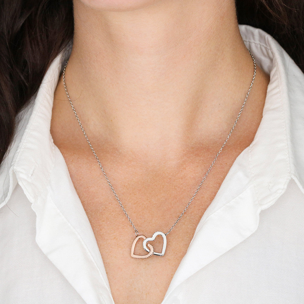 To My Day One Necklace | Interlocking Hearts Necklace Gift for Best Friend | Soul Sister Gift
