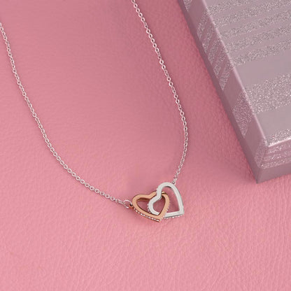 To My Day One Necklace | Interlocking Hearts Necklace Gift for Best Friend | Soul Sister Gift
