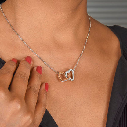 To My Day One Necklace | Interlocking Hearts Necklace Gift for Best Friend | Soul Sister Gift